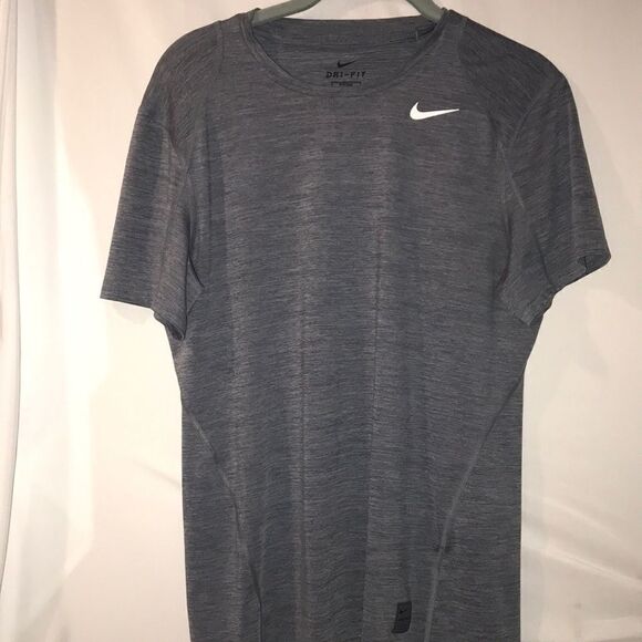 Nike x sacai Men's Gray Dri-Fit Fitted Heather Activewear T-Shirt Size Small - Picture 1 of 6